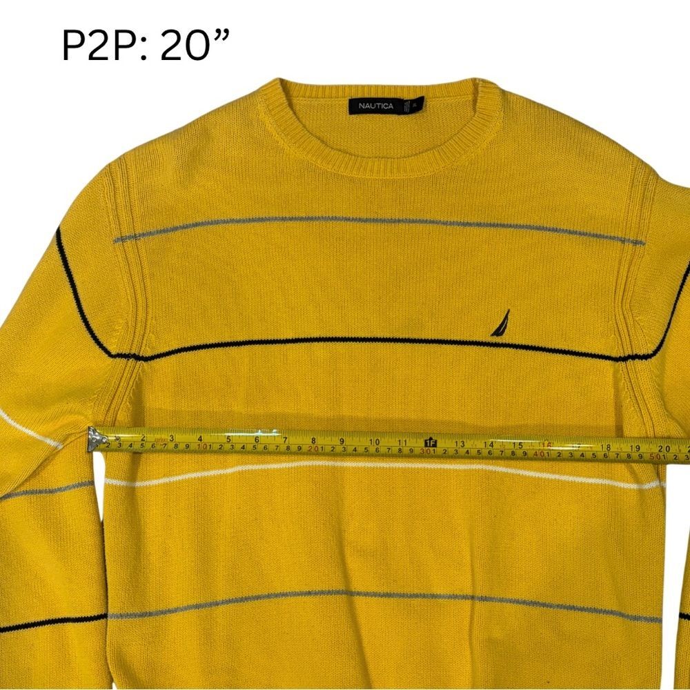 Nautica Men's Crewneck Sweater Size XL. Yellow - Picture 5 of 7